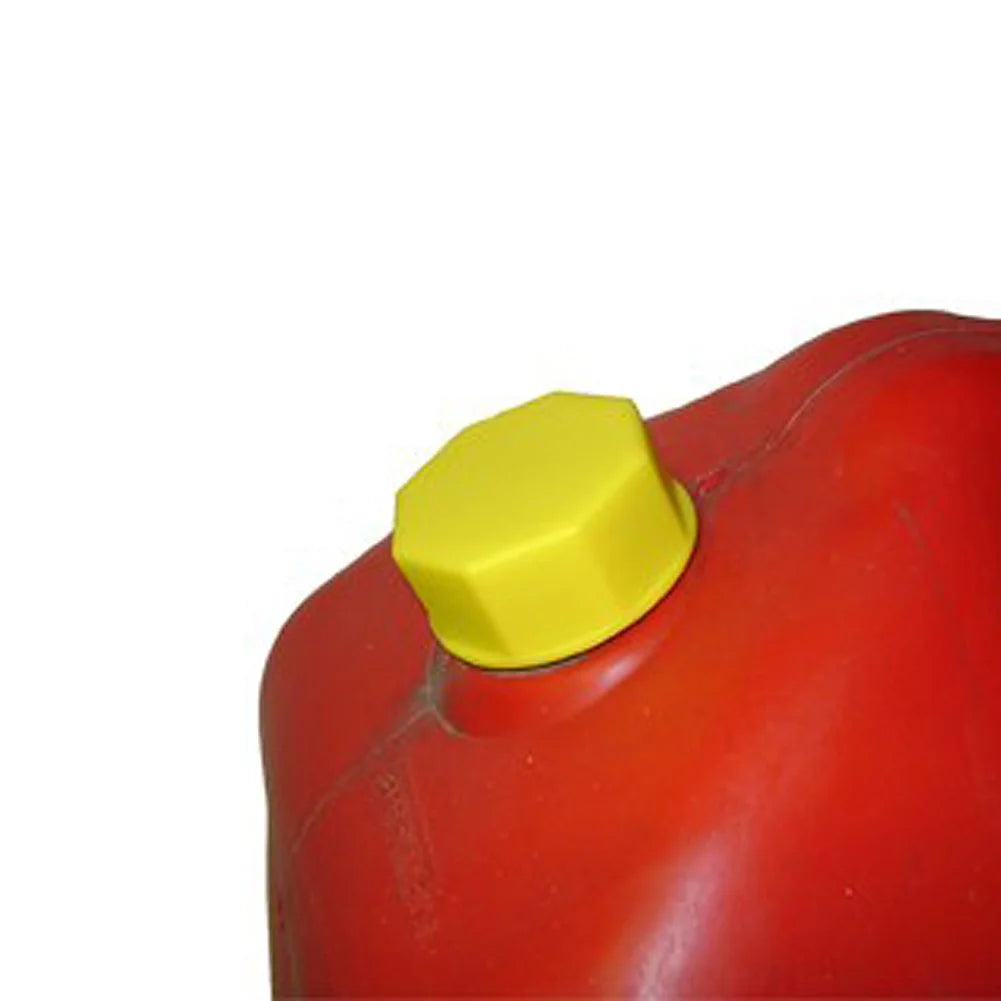 Yellow Coarse Thread Solid Base Cap for Storage Gas Cans (Pack of 2) A463