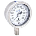 Pressure Gauge, 0 to 600 Psi, 2-1/2In V12930