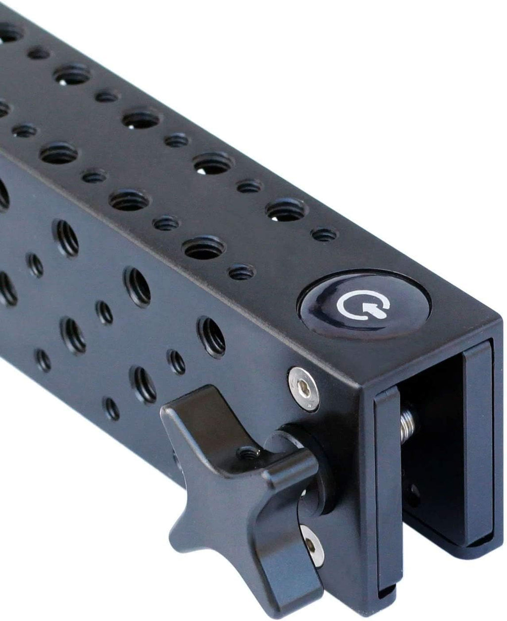 6” Accessory Rail Plate with ¼”-20 & 3/8”-16 Threaded Holes, CNC Aluminum J702906