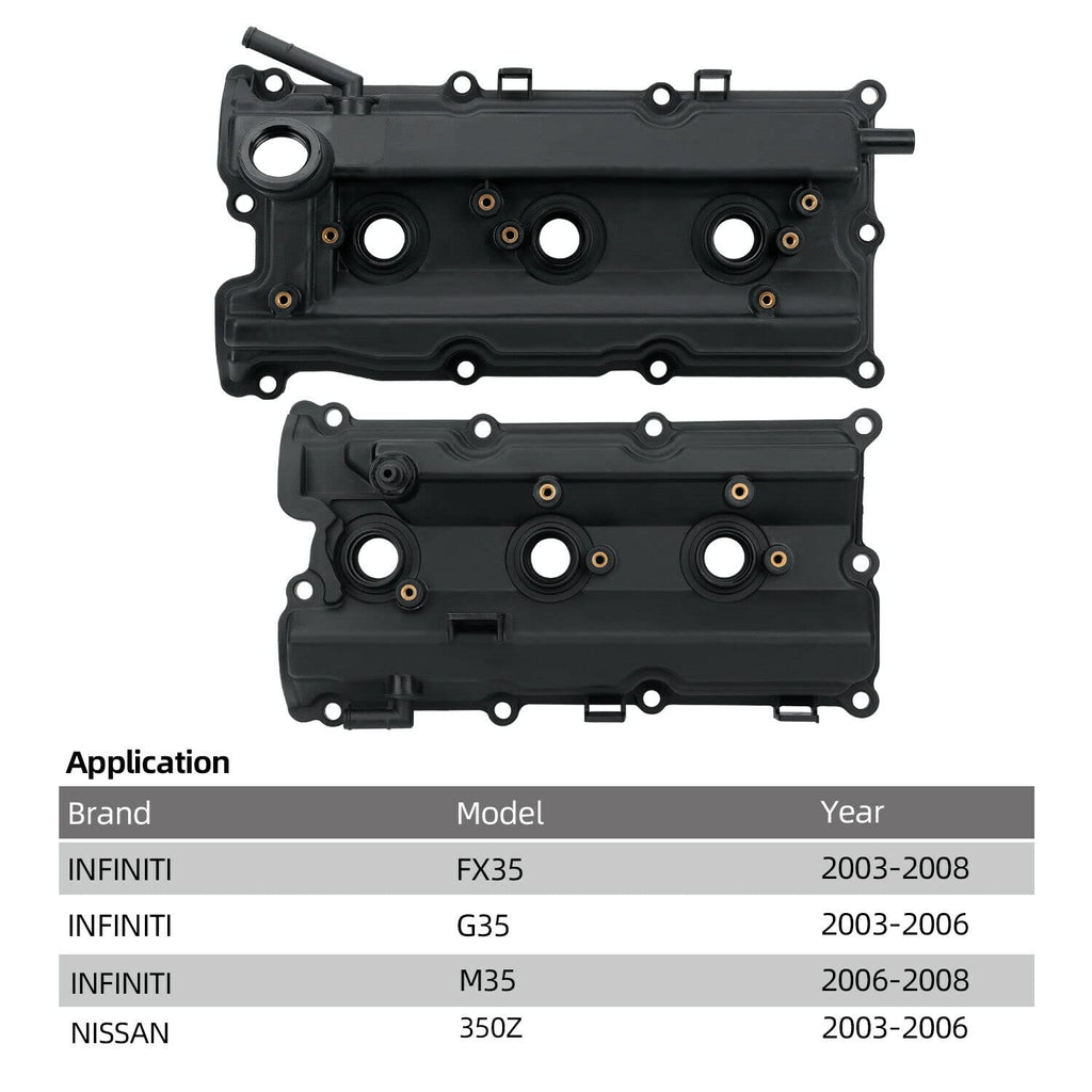 Engine Valve Cover Left Side & Right Side with Gasket Pack of 2 G28073
