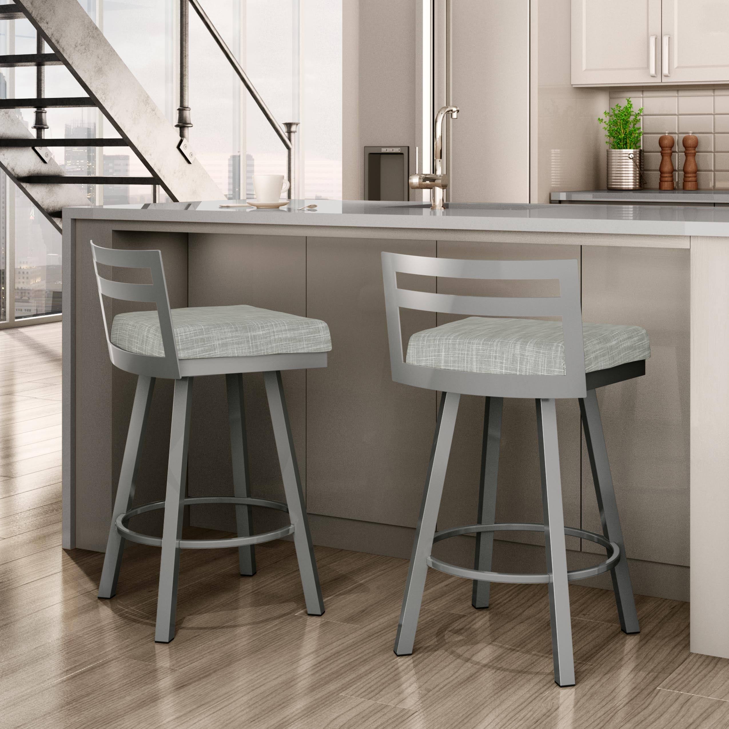 Brown Swivel Counter Stool W6654