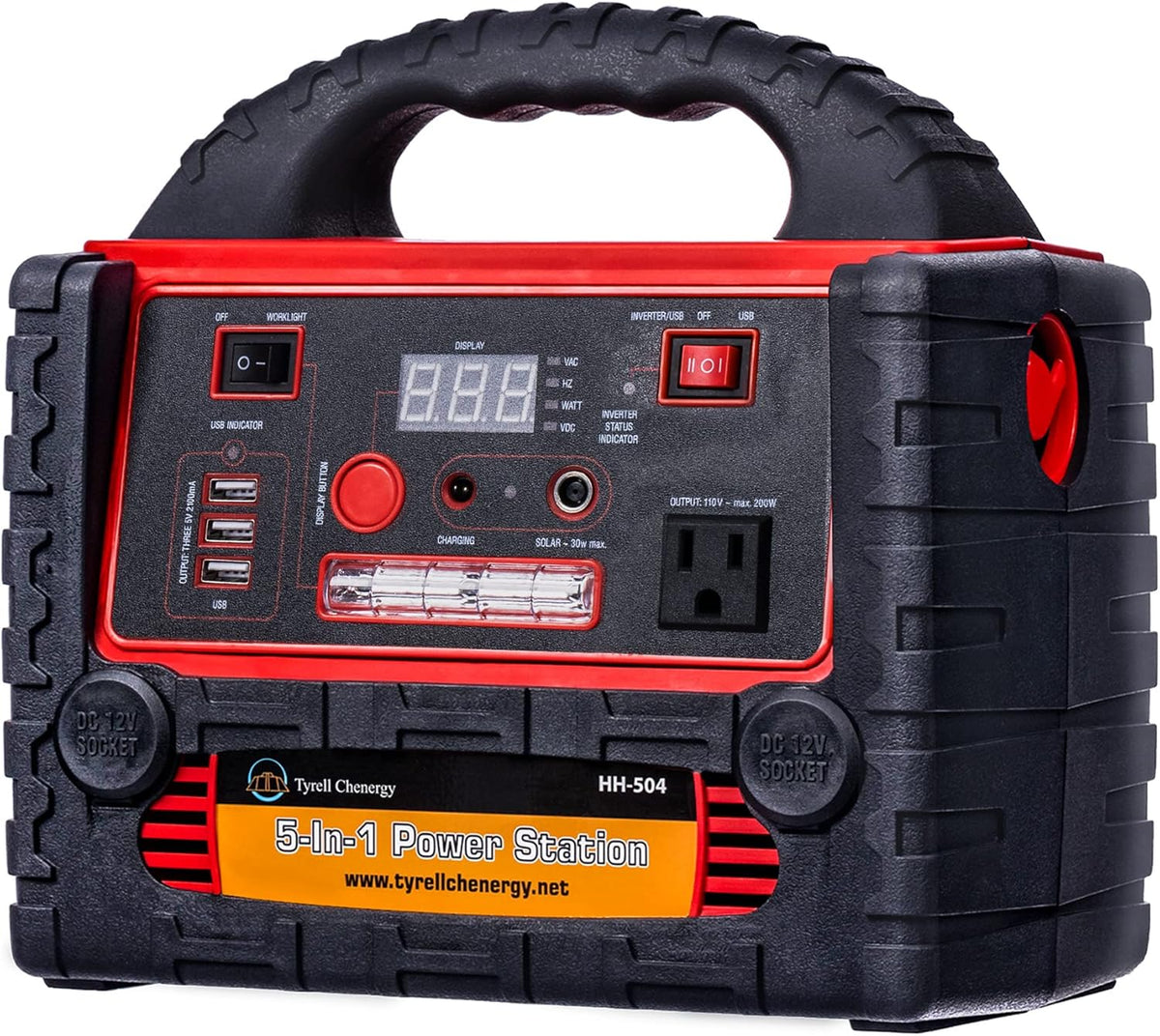 200W Portable Power Station Solar Generator with LED Light S1802