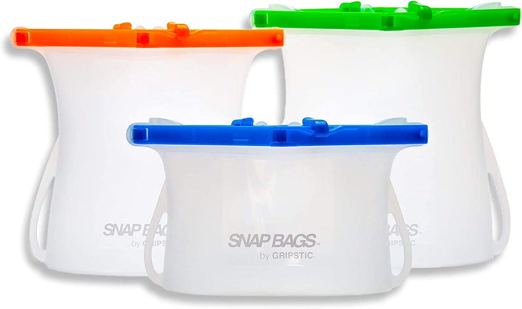 3-Pack Platinum Silicone Microwave Steamer A4931