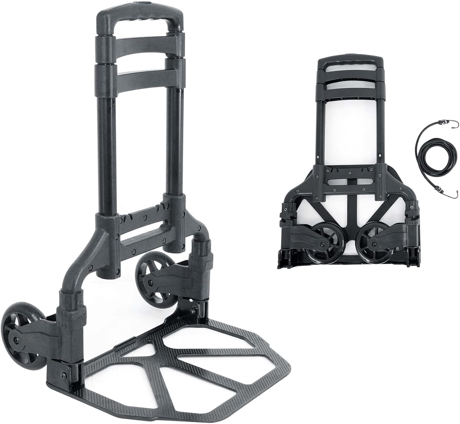 Aluminum Trolley Transport Hand Truck, Folds Flat, Pack of 2 R2918