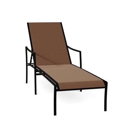 Reclining Chaise Lounge Seat Color: Augustine Nutmeg, Frame Color: Textured Black F290