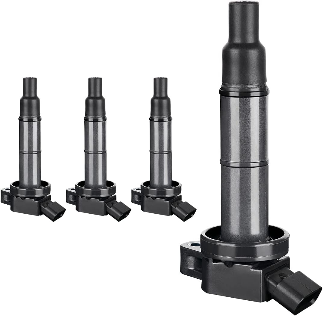 Set of 4 Ignition Coil Pack for Toyota Camry Corolla Highlander Matrix RAV4 Solara, 2010-2012 Lexus HS250h, 2009-2010 Pontiac Vibe, 2005-2010 Scion TC 2.4L L4 B75607