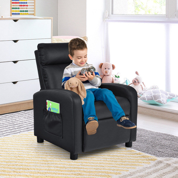 Ergonomic PU Leather Kids Recliner Lounge Sofa K8506