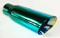 Exhaust Tip 4.00" OD 3.00" ID X 12.00" Long 3.00" Inlet Double Wall Stainless Steel Burned Color Green Pack of 2 R23483