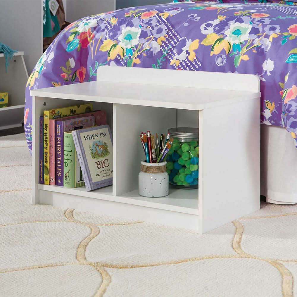 White 2-Cube Wood Storage Bench (2 Pack) G869844