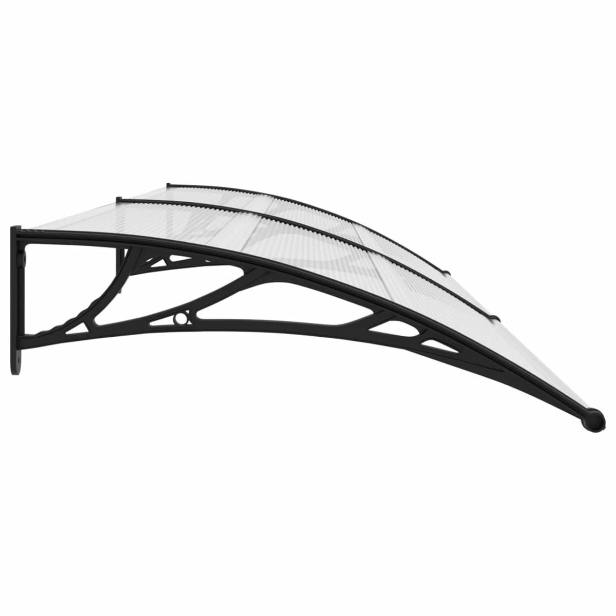Door Canopy Black and Transparent 118.1"x31.5" PC U372115