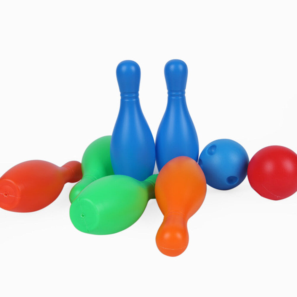 Bowling Set Kids Game Toys Indoor Ball Outdoor Plastic Party Skittle Games Sports Pin Balls Play M757178