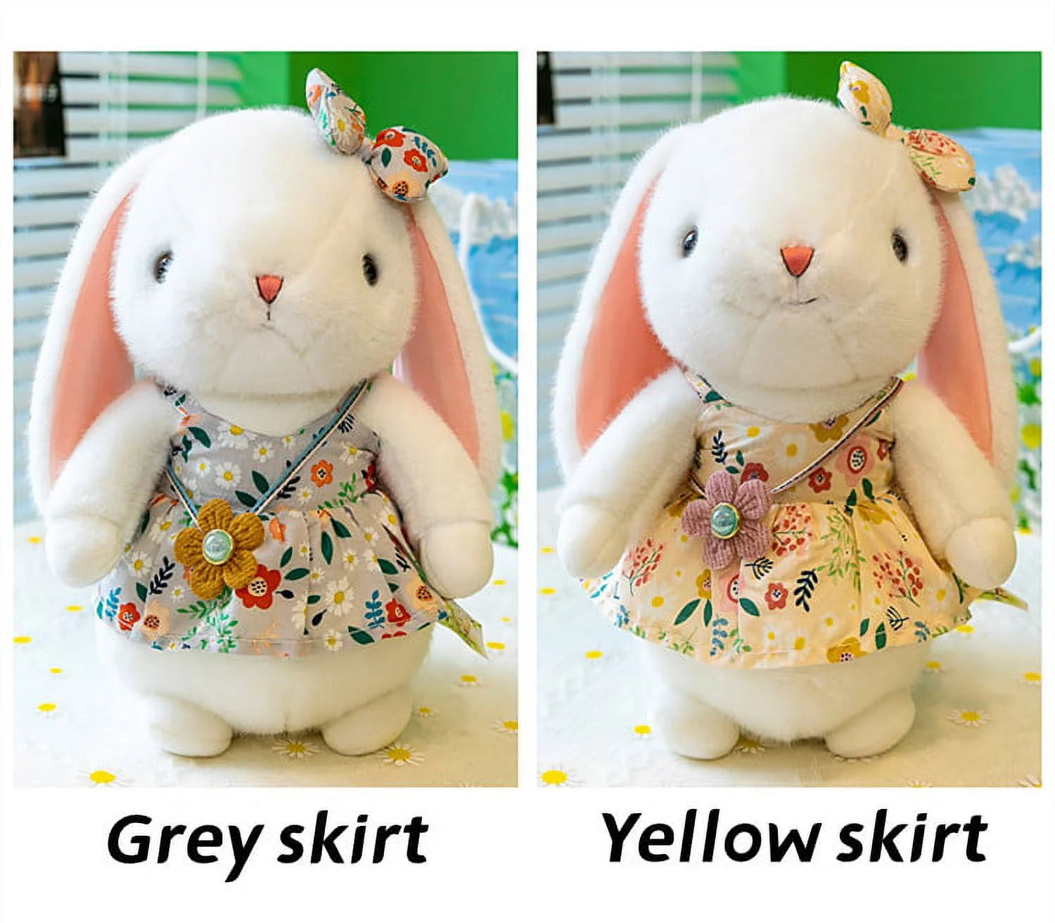 Easter Bunny Plush Stuffed Toy with Floppy Ears E75723