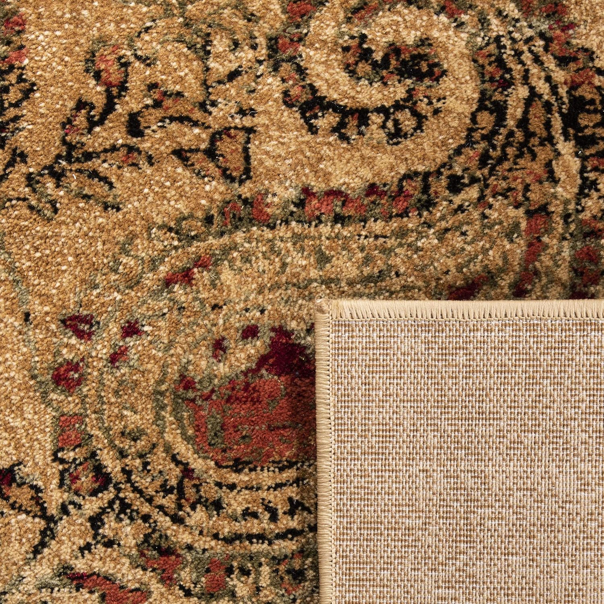 Beige & Multi Traditional Runner Rug Y3331