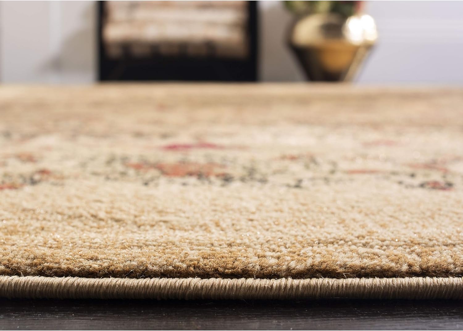 Beige & Multi Traditional Runner Rug Y3331