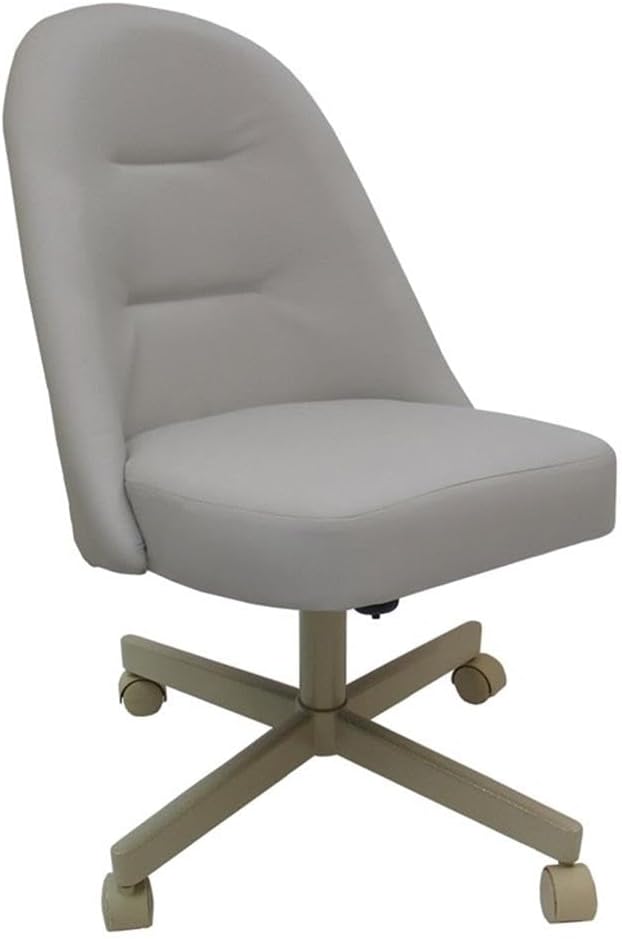 Ocean Beige Swivel Metal Dining Chair B6942