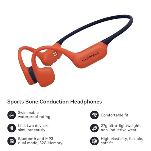 32G Memory Bluetooth 5.4 IP68 Waterproof Open-Ear Sports Headphones T3399