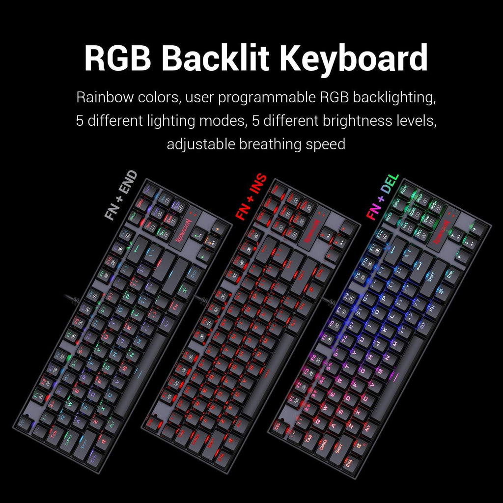 Mechanical Gaming Keyboard and Mouse Combo, Tenkeyless, 60% with Arrow Key, 7200 DPI Mouse, Pack of 2 G402