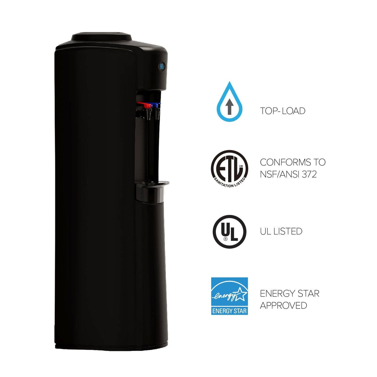 Black Top Load Water Cooler Dispenser B63035