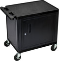 2-Shelf A/V Cart, 26 Height, Black Q9255