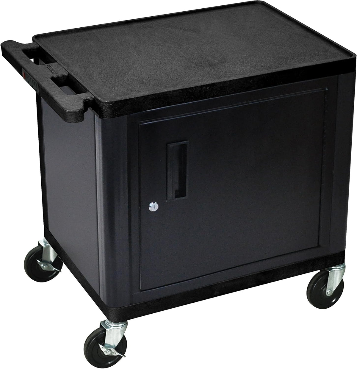 2-Shelf A/V Cart, 26 Height, Black Q9255