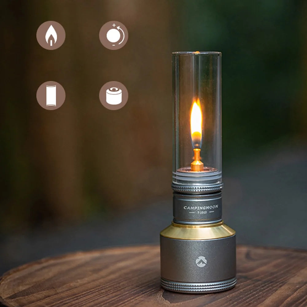 Portable Windproof Candlelight Camping Gas Burner Lantern W219