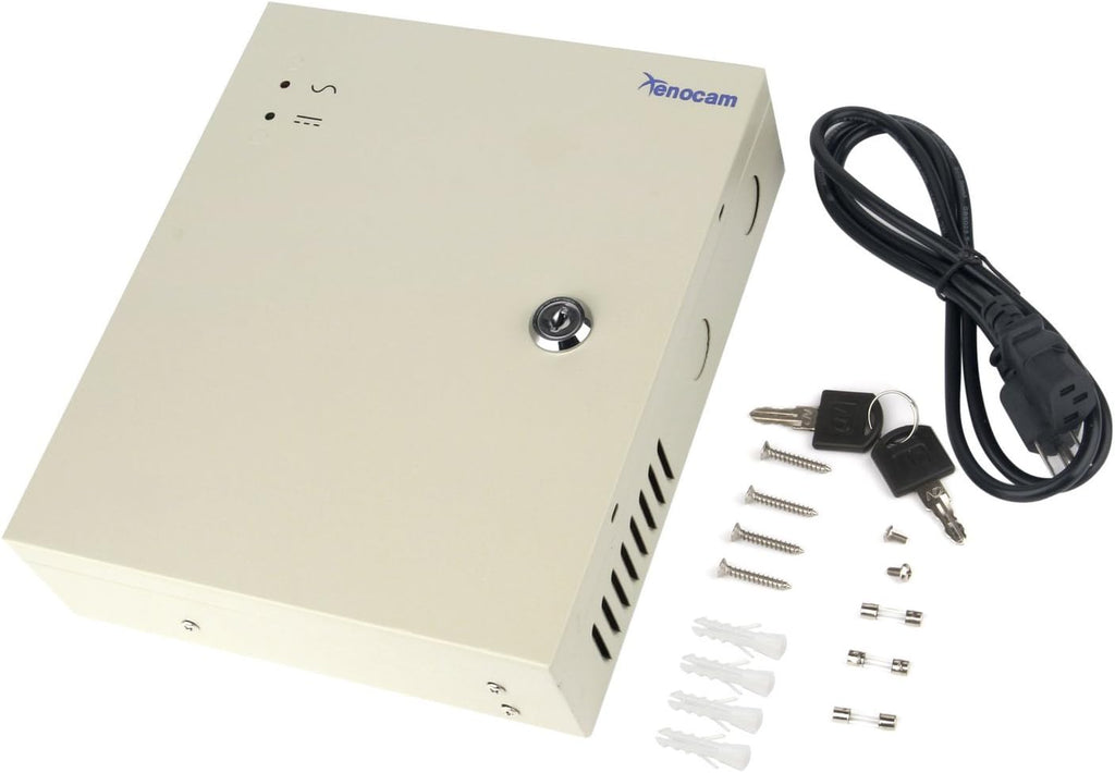 16 Channel Port 12V DC 10 Amp Power Supply Box with Glass Fuse Z76440