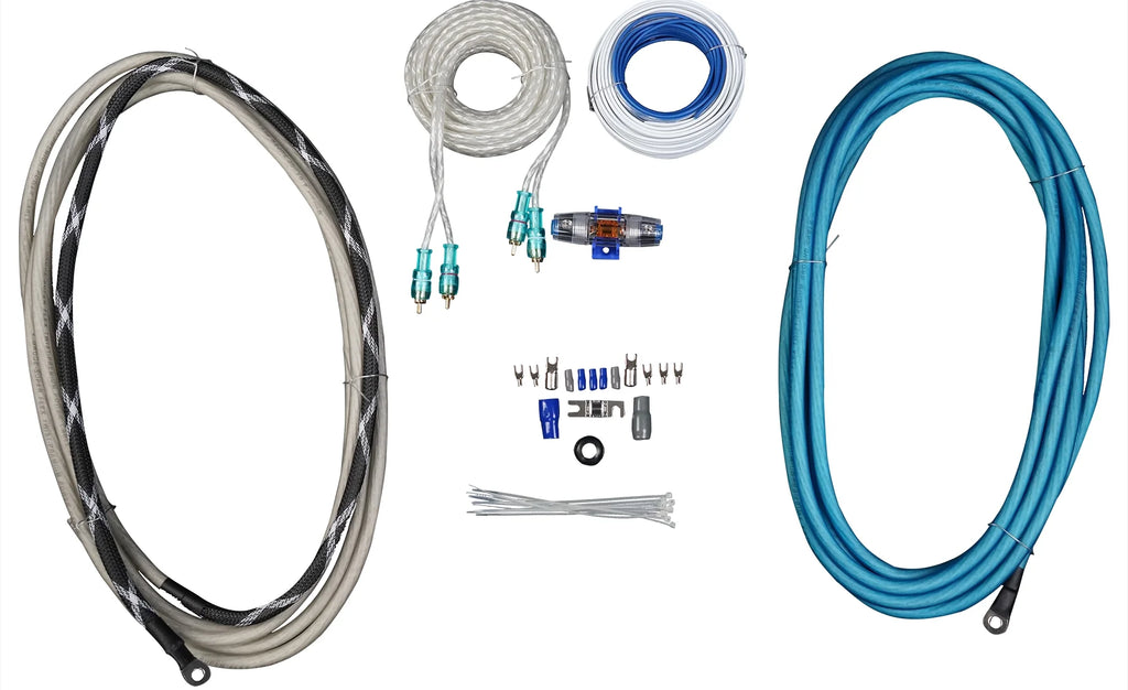 6.5" Marine Boat Speakers with 8" Wakeboards and Amp Wire Kit C216955