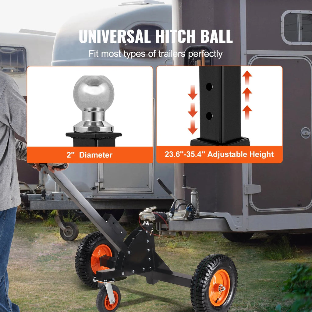 Adjustable Trailer Dolly with 2'' Ball & 16'' Pneumatic Tires R4011
