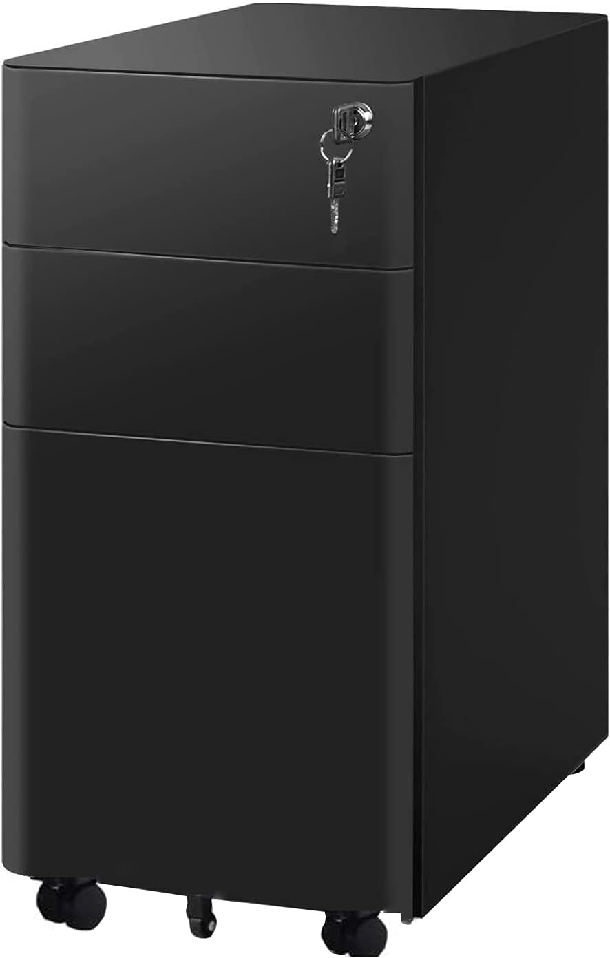 3 Drawer Metal Lateral File Cabinet with Lock H934
