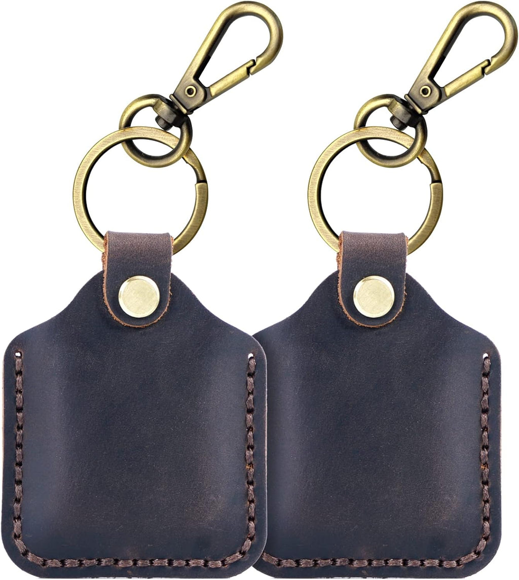 Leather Case with Keychain Brown E442