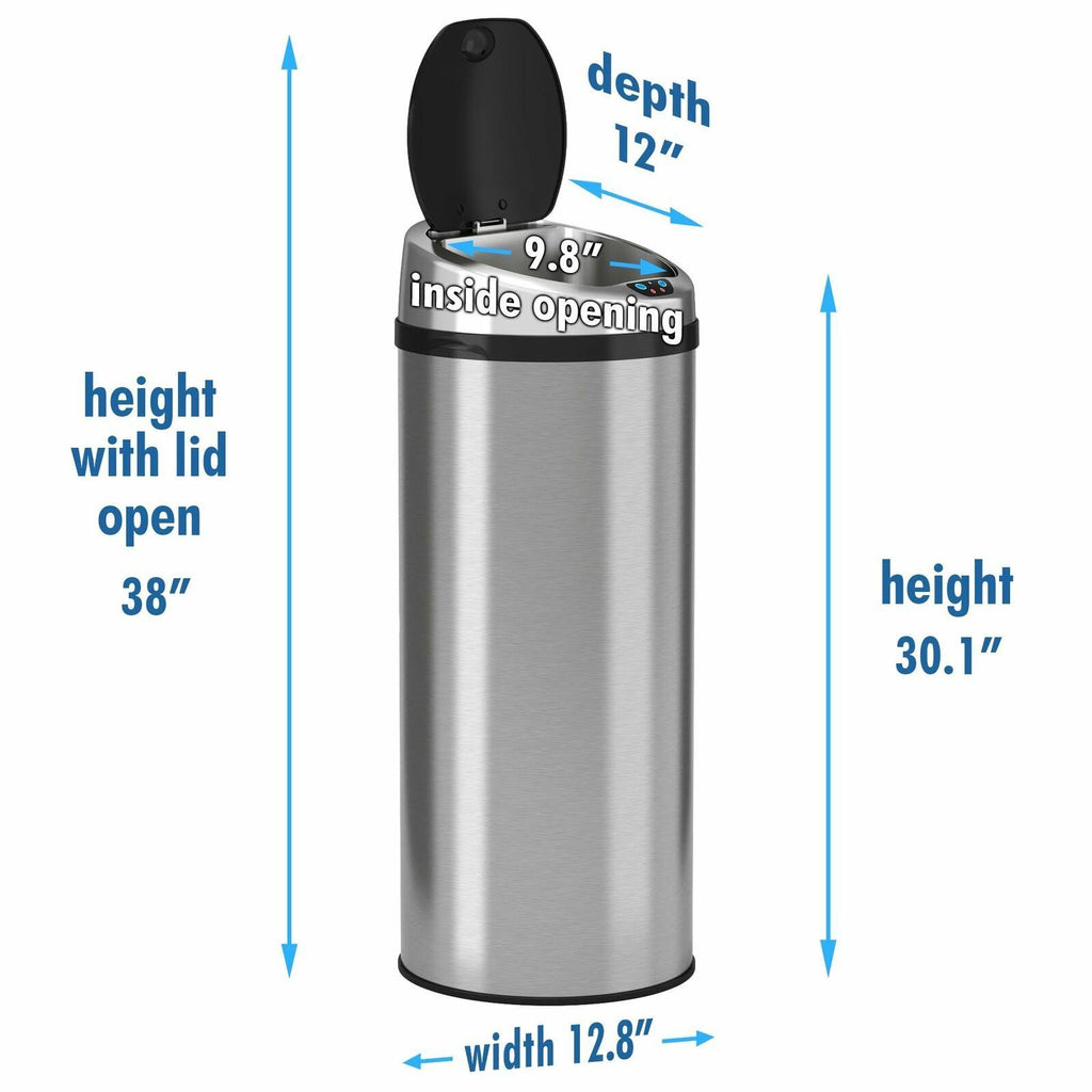 Stainless Steel Motion Sensor Trash Can Q442