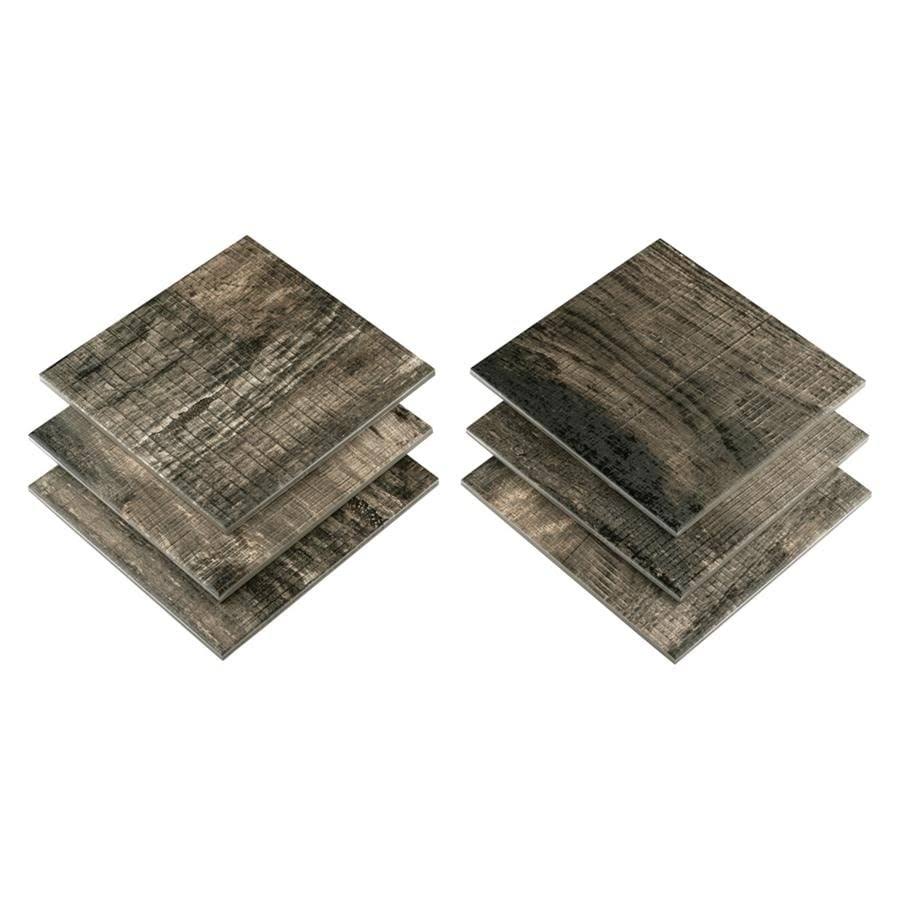 Textured Wood Timber Brown Floor and Wall Tile U40296