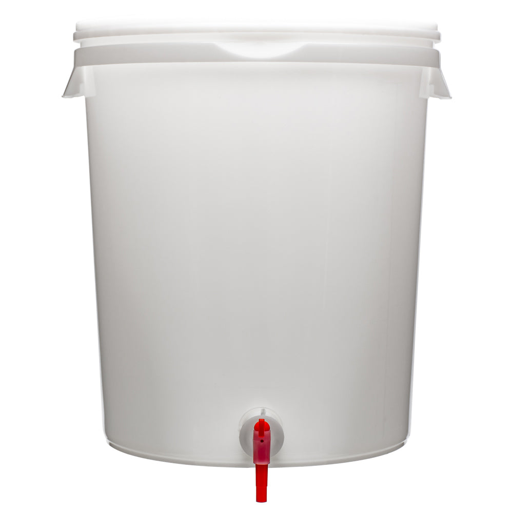6 gal. Round White Plastic Beverage Dispenser M7644