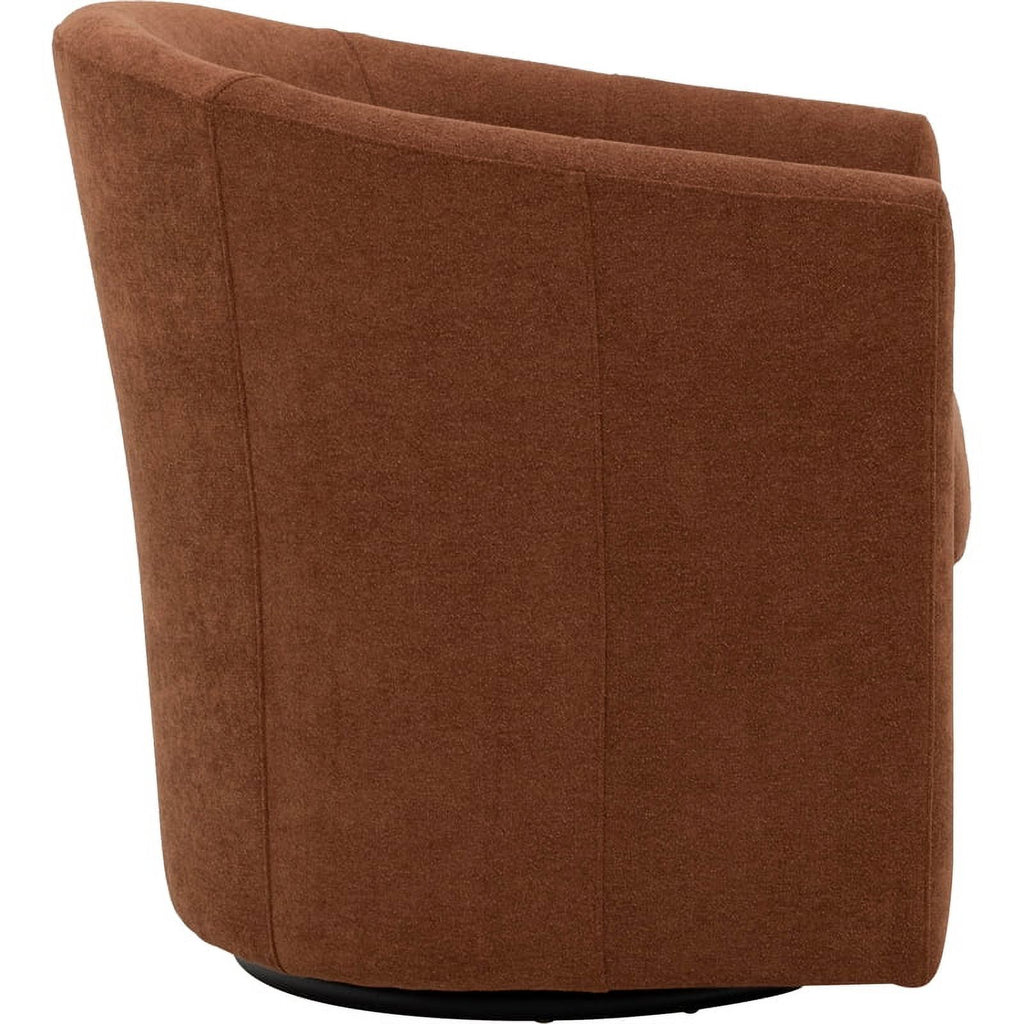 Orange Fabric Swivel Club Chair I8371