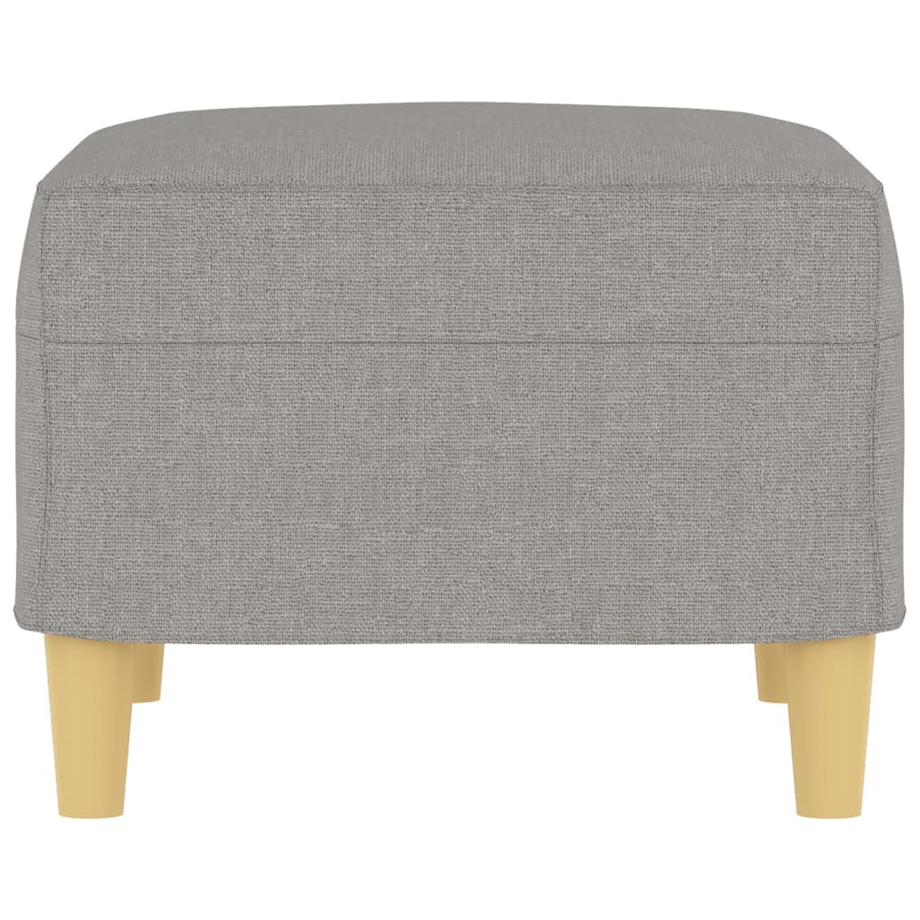 Fabric Padded Ottoman with Wood Legs Stool A67305