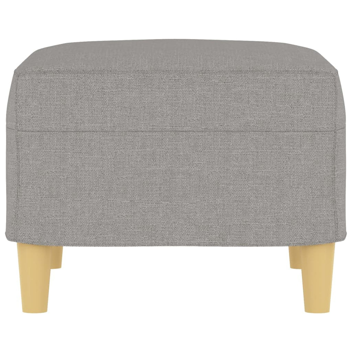 Fabric Padded Ottoman with Wood Legs Stool A67305