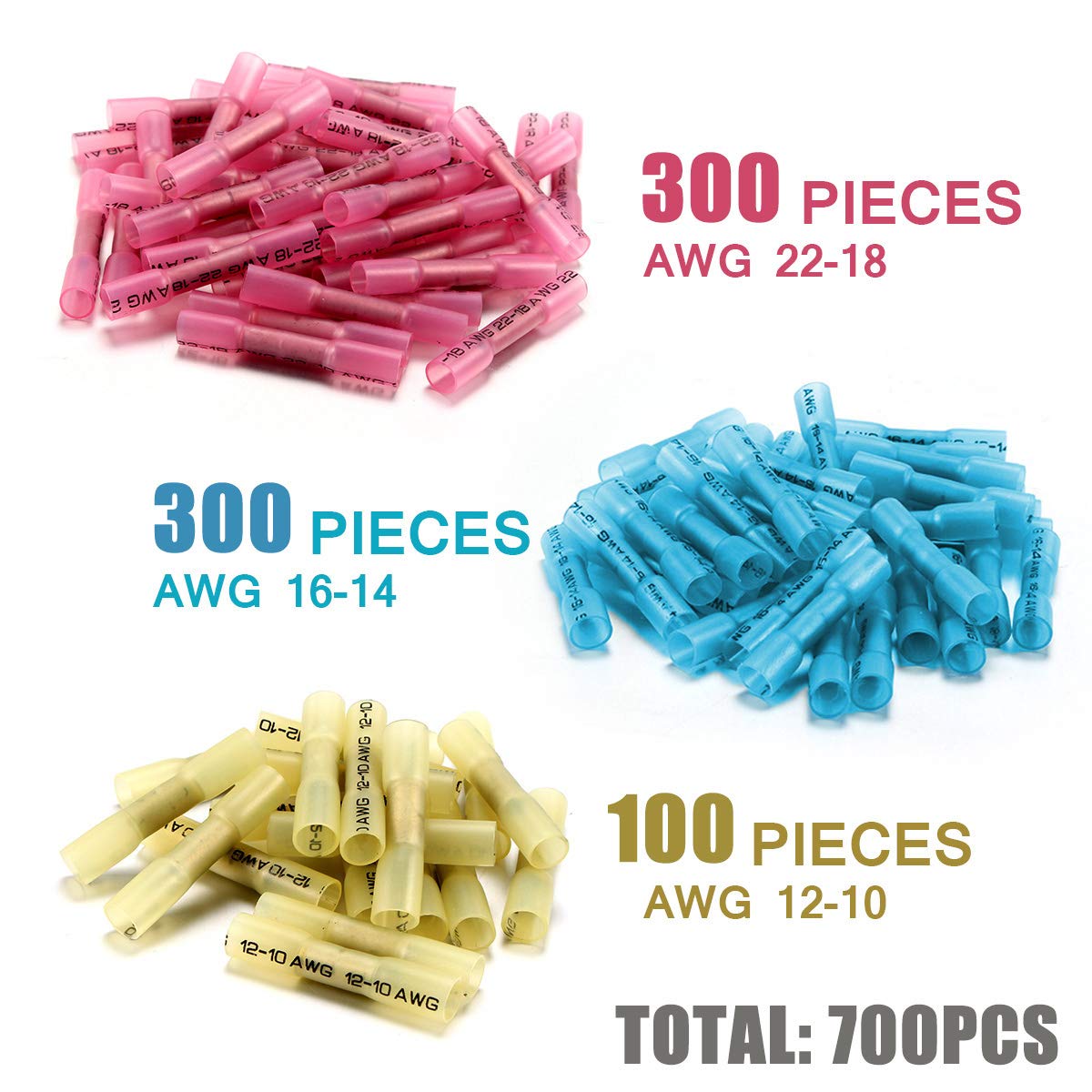 700 PCS Waterproof Copper Wire Connectors S515