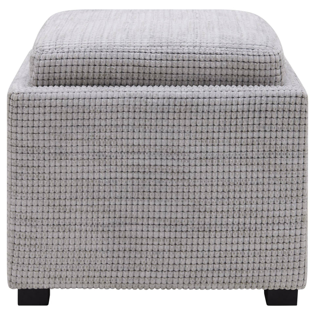 Fabric Storage Ottoman with Tray K6912