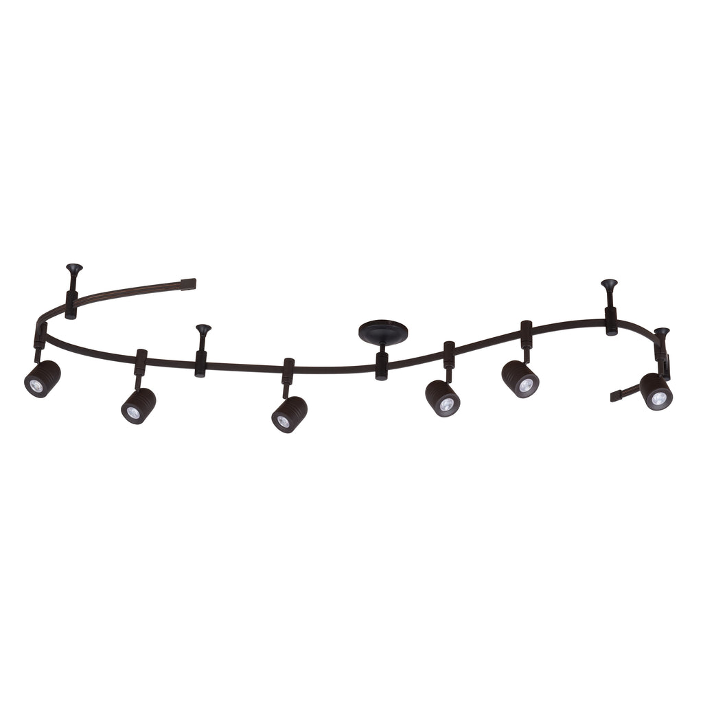 6-Light LED Flex Track, 96" Oil Bronzed N294