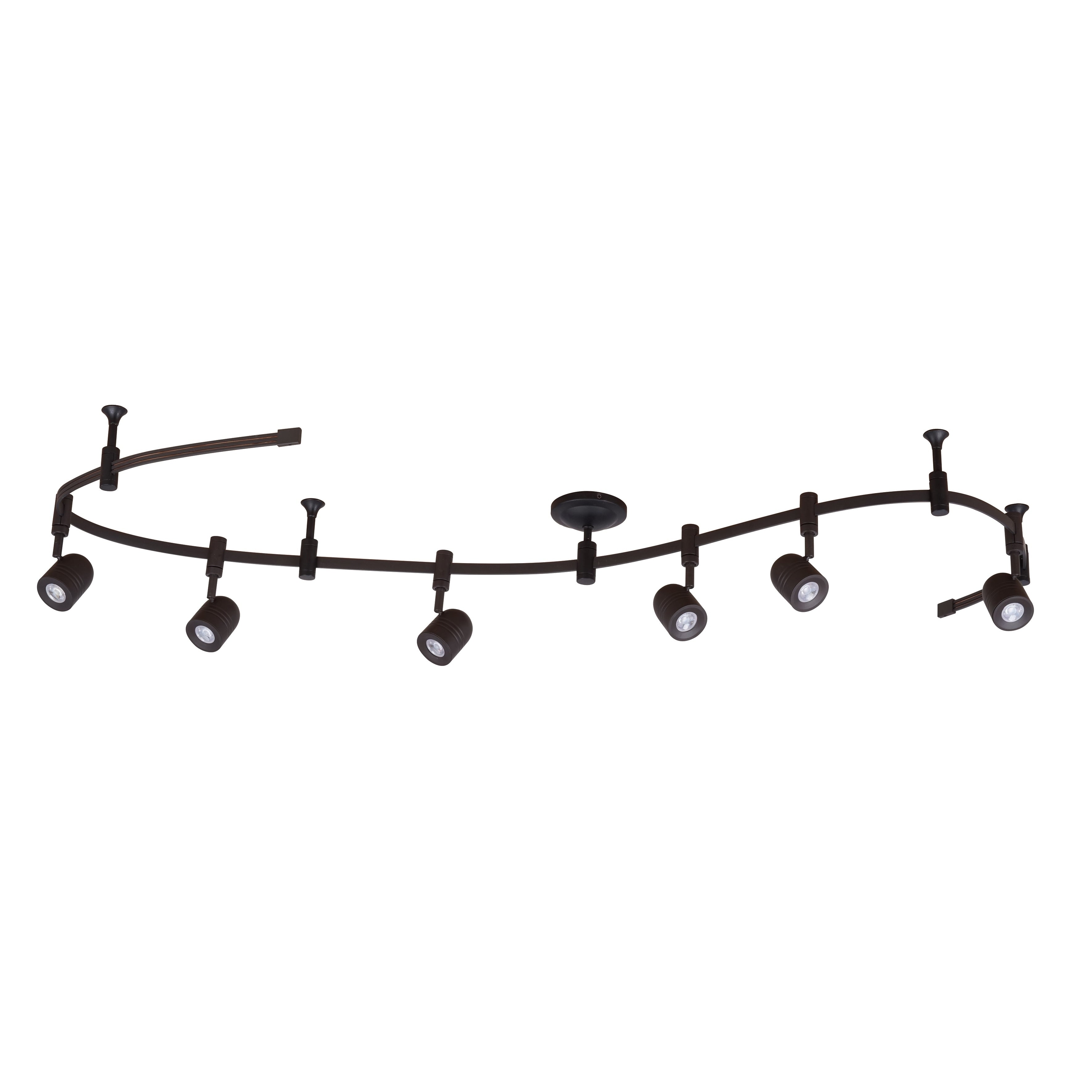 6-Light LED Flex Track, 96" Oil Bronzed N294