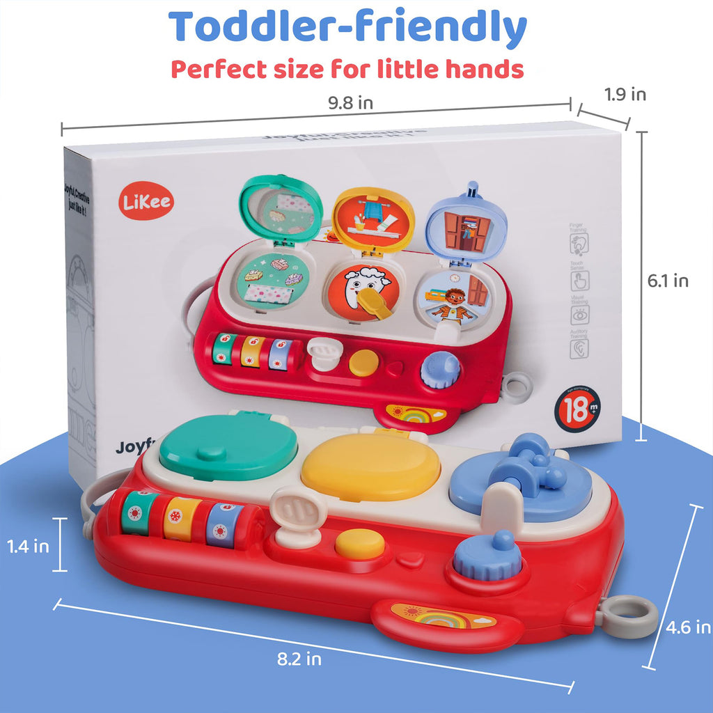 Montessori Activity Board for Toddlers, Sensory Toys, 9 Functions B657