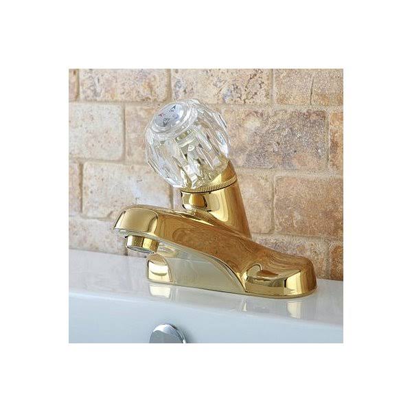 Polished Brass Single Handle Centerset Lavatory Faucet with Pop-Up V77208