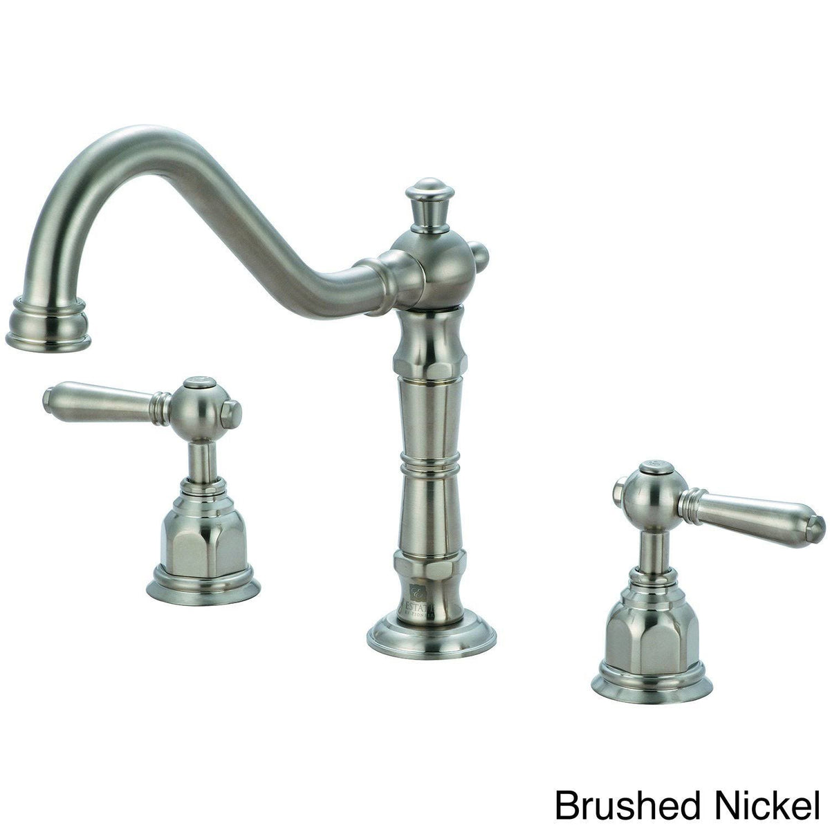 Brushed Nickel Two Handle Kitchen Widespread Faucet Q533669