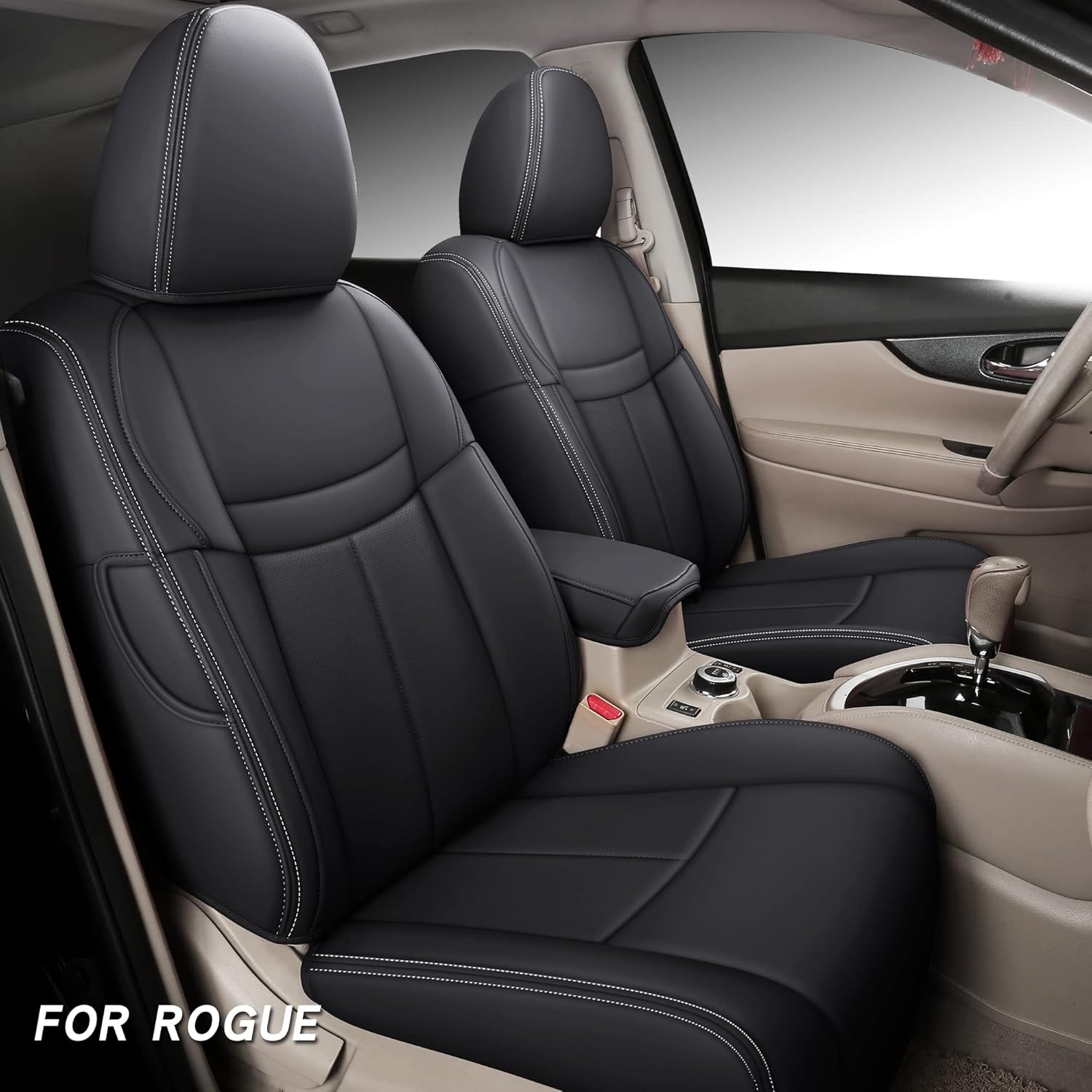 Full Coverage Faux Leather Car Seat Covers for Nissan Rogue G8005