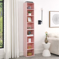 8-Tier Tall Narrow Bookcase with Adjustable Shelves H383