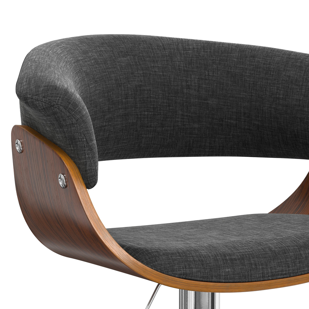 Charcoal Grey Adjustable Swivel Bar Stool N767742