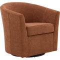 Orange Fabric Swivel Club Chair I8371