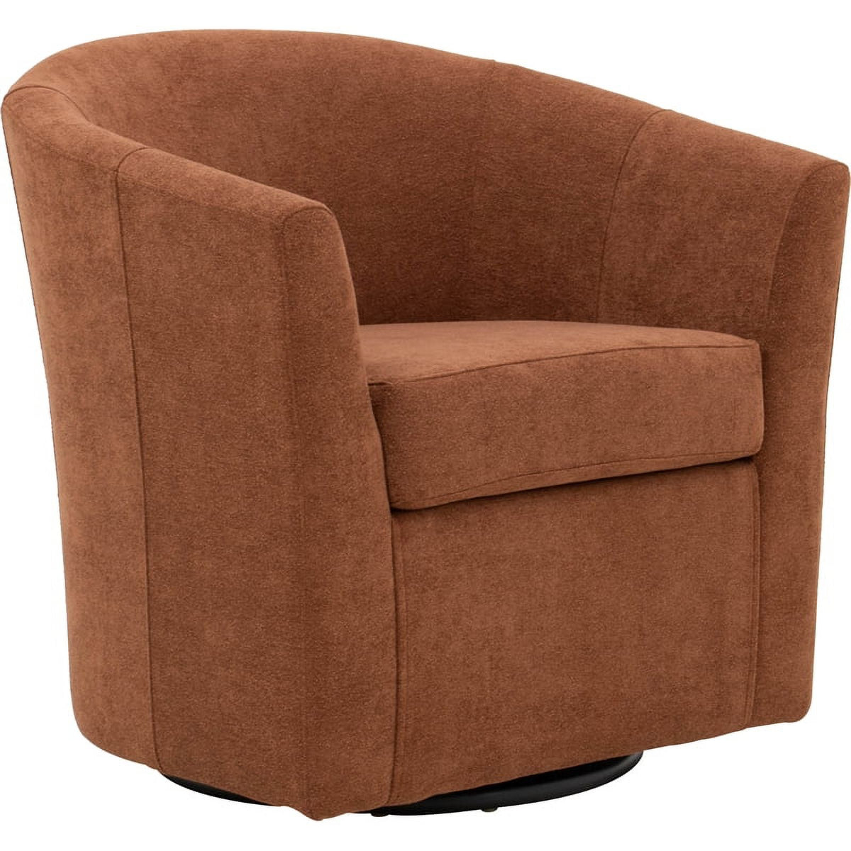 Orange Fabric Swivel Club Chair I8371