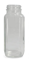 Clear Glass French Square Bottle 16oz Capacity M255