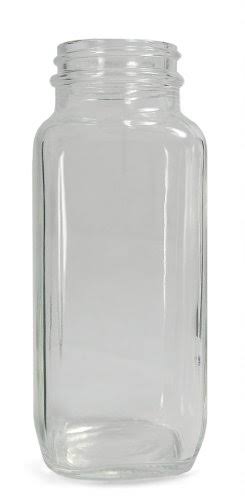 Clear Glass French Square Bottle 16oz Capacity M255